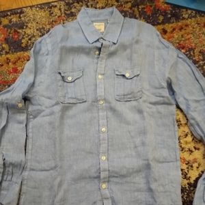 Murano linen button down shirt